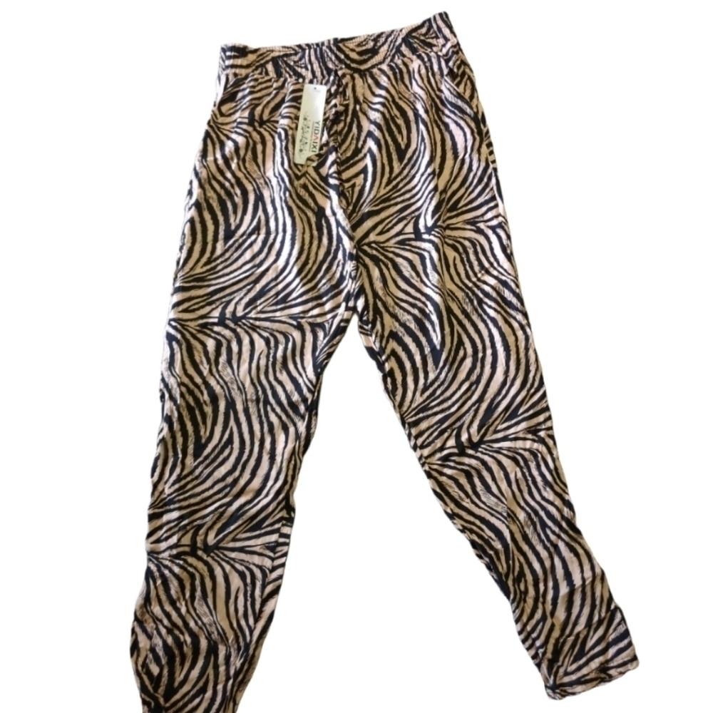 Animal print hippie pants